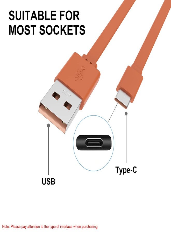 Sqrmekoko Replacement Charging Cord Power Supply Cable Line Compatible with Beats Flex, Beats Fit Pro, Beats Studio Buds+, Beats Studio Buds Wireless Earbuds-3.3ft/Orange - Image 2