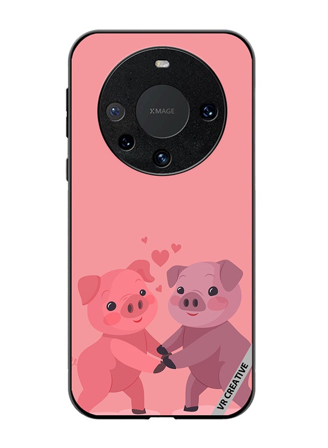 VR CREATIVE Protective Case Cover For Huawei Mate 60 Pro Plus Love Pig Design Multicolour - Image 1