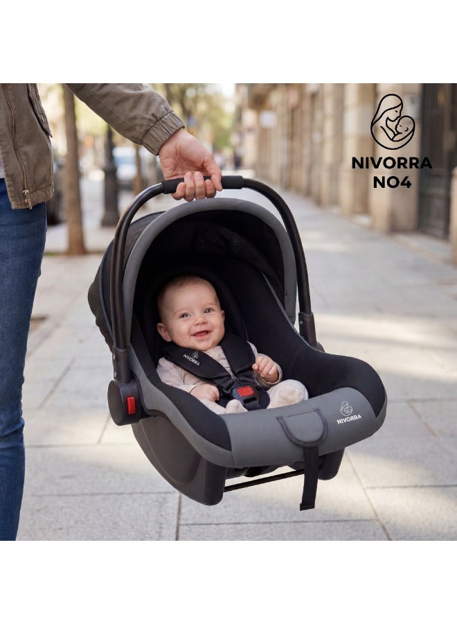 NIVORRA Newborn Infant Car Seat & Carrier, Lightweight, 3-Point Harness, 0-13 kg (0-15 Months) - Image 4