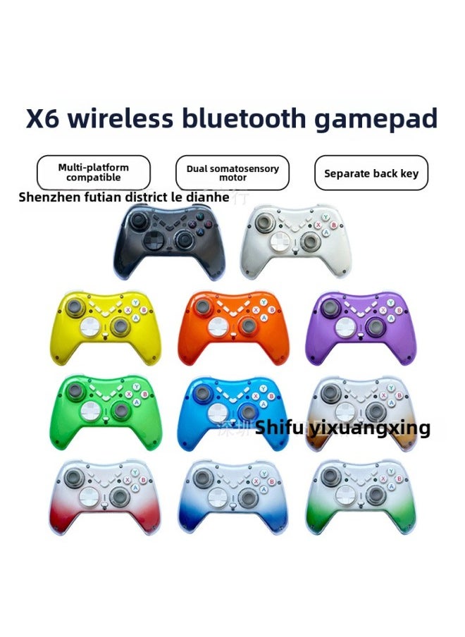 Generic X6 Wireless Bluetooth Game Handle Macro Programming Vibration SwitchP4 Android IOS Computer Steam Handle-Product Color:Green With Packaging + Bracket  - Image 2