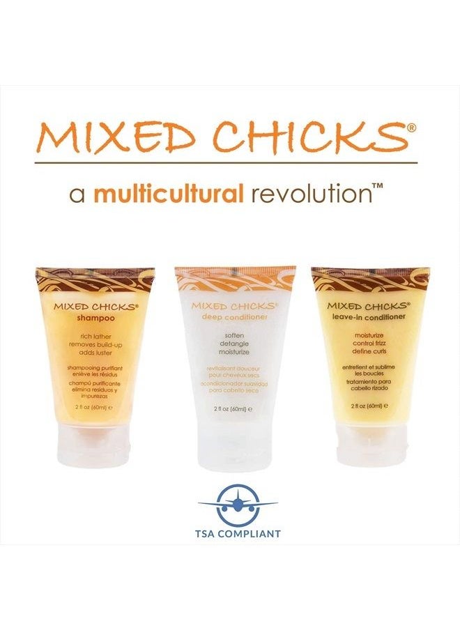 Mixed Chicks Travel & Trial Pack - Shampoo, Deep Conditioner, Leave-in Conditioner, 2 fl. oz. each  - Image 2