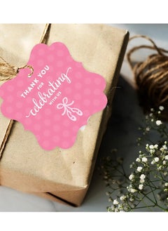 Generic Birthday Fancy Frame Gift Tags, Thank You for Celebrating with Us, Ballet Flats Shoes, 24-Pack, for Gifts and Party Favors  - Image 2