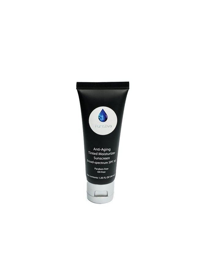 Pure Ziva ª Deep Dark Shade Anti Aging Lightweight Tinted Moisturizer Sheer Coverage Foundation Broad Spectrum Sunscreen SPF 30 Paraben Oil Cruelty & Gluten Free No Animal Testing  - Image 1