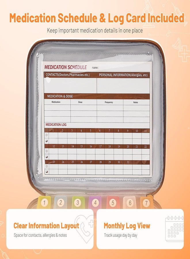 Mancro Monthly Pill Organizer 2 Times a Day, 31 Day AM PM Pill Box with Medication Schedule Card, Easy Open Daily Compartments for Adults&Seniors, Includes Weekly Travel Pill Pouch for Home&Travel - Image 5