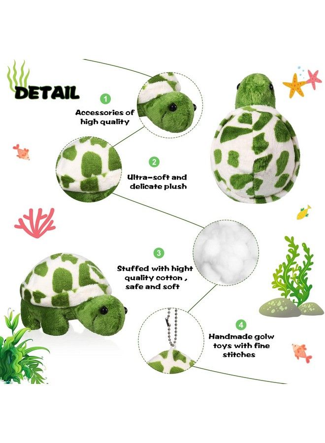 Skylety 12 Pieces Mini Turtle Stuffed Toy Soft Turtle Animal Plush Toys Turtle Cute Stuffed Animal For Adults Birthday Party Decorations(Lovely Style) - Image 4
