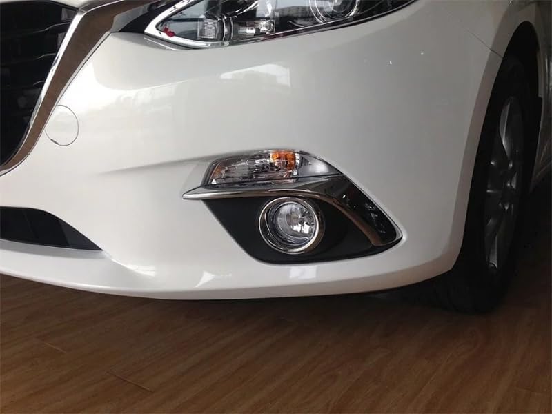 QASULER ABS Chrome Eyebrow Eyelid Trim for Mazda 3 Axela - Image 2