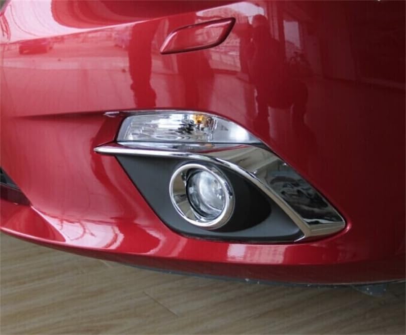 QASULER ABS Chrome Eyebrow Eyelid Trim for Mazda 3 Axela - Image 3