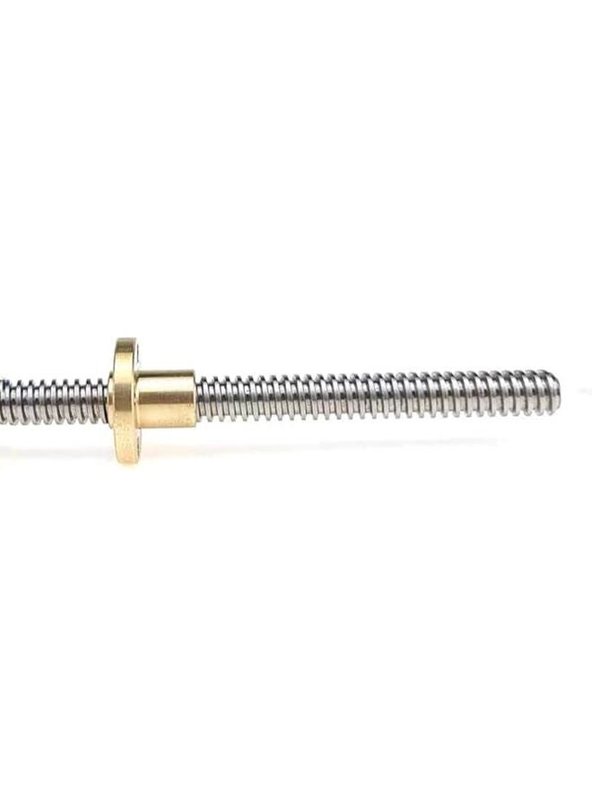 T8 Lead Screw 800mm Pitch 2mm Lead 4mm Trapezoidal Rod with Brass Nut for CNC 3D Printer - Image 3