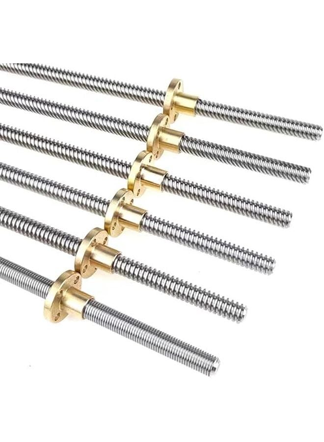 T8 Lead Screw 800mm Pitch 2mm Lead 4mm Trapezoidal Rod with Brass Nut for CNC 3D Printer - Image 4