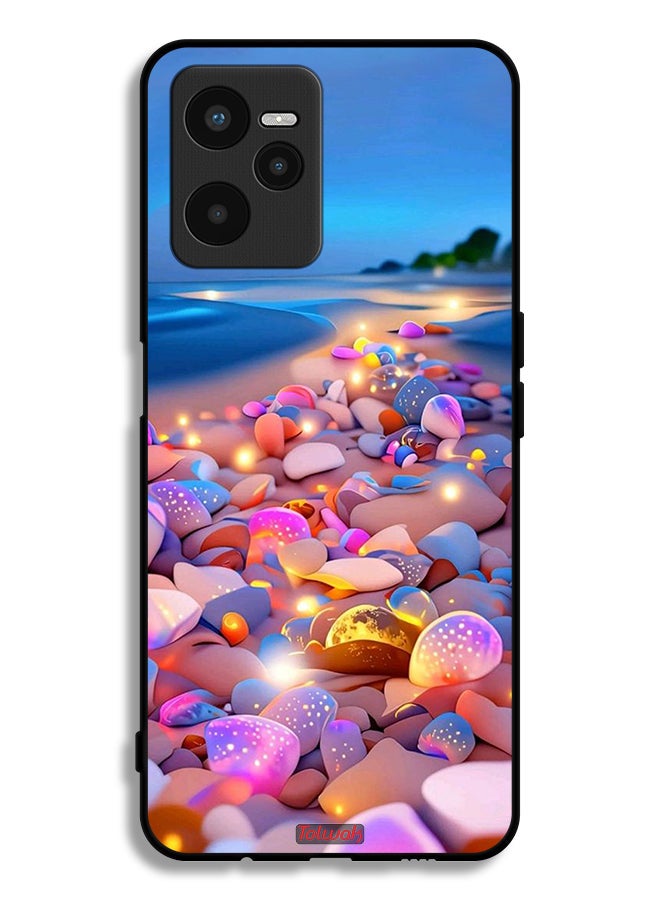 Tolwak Realme C35 Protective Case Cover Stones Art - Image 2