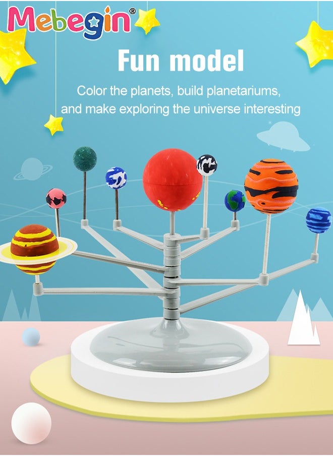 MEBEGIN Premium Solar System Model Kit with Pigment and Brush, DIY Planetary Model of Solar System, Solar System Planetarium Set, Hands-on Space Toys, Arts and Crafts Kit, Fun Educational Toy, Ideal Gift for Kids  - Image 3