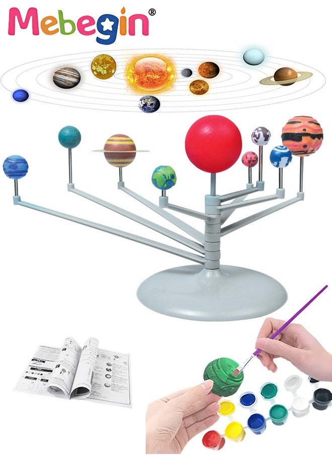 MEBEGIN Premium Solar System Model Kit with Pigment and Brush, DIY Planetary Model of Solar System, Solar System Planetarium Set, Hands-on Space Toys, Arts and Crafts Kit, Fun Educational Toy, Ideal Gift for Kids  - Image 1