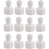 CSI INTERNATIONAL Elbows Connectors Reducer Direct Inlet Valve Straight Type 14 Inch QC x 12 inch Thread for RO UV UF Mineral Water Purifiers Service Solid Filter Cartridge Pack of 12