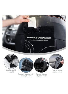 SYOSI Disposable Trash Bags for Cars, 40 Pack Vomit Bags, Portable Drawstring, Paste Dual-Use Self Adhesive Cleaning Bags, Easy Stick on and Hanging, for Cars Kitchens Bedrooms Travel Office (Black)  - Image 4