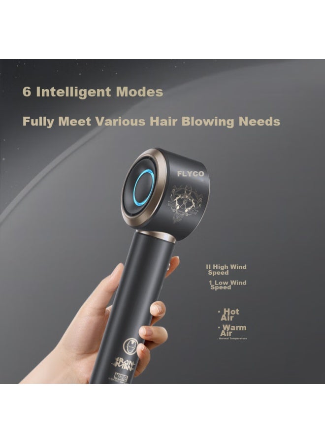 Flyco High-speed Hair Dryer For Home And Dorm Use, Negative Ion Hair Protection, Portable, High-power, Quick-drying, Holiday Gift, Iron Man Co-branded High-speed Hair Dryer Fh6372 - Image 3