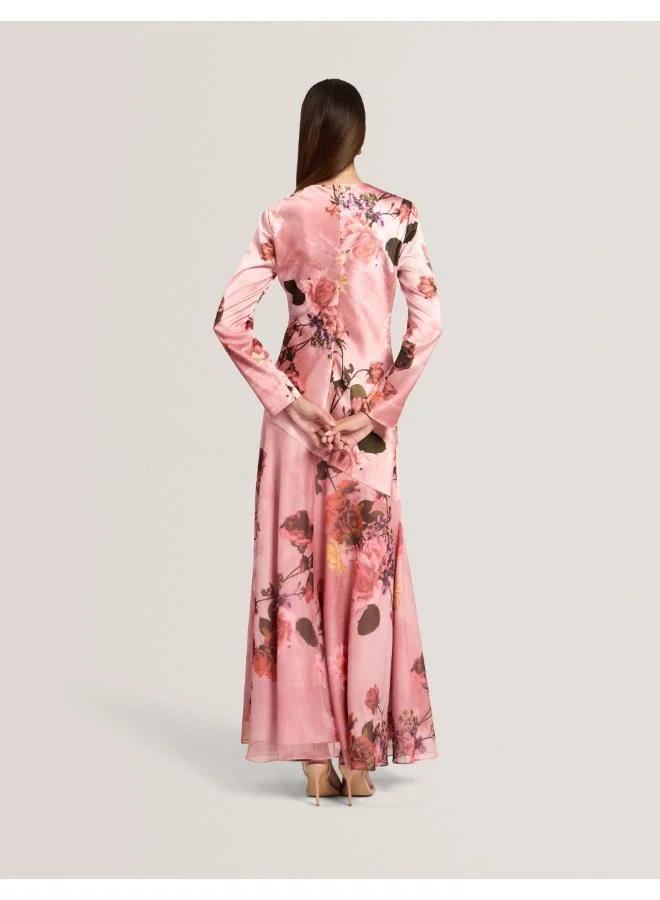 Ted Baker  Long Sleeve Diagonal Waist Seam Maxi Dress for Women | Best Price UAE