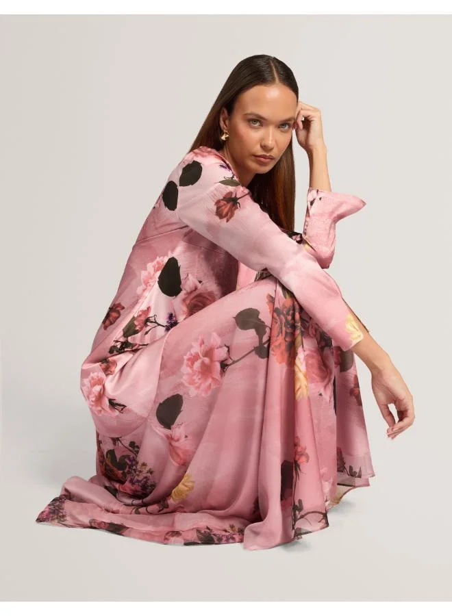 Ted Baker  Long Sleeve Diagonal Waist Seam Maxi Dress for Women | Best Price UAE