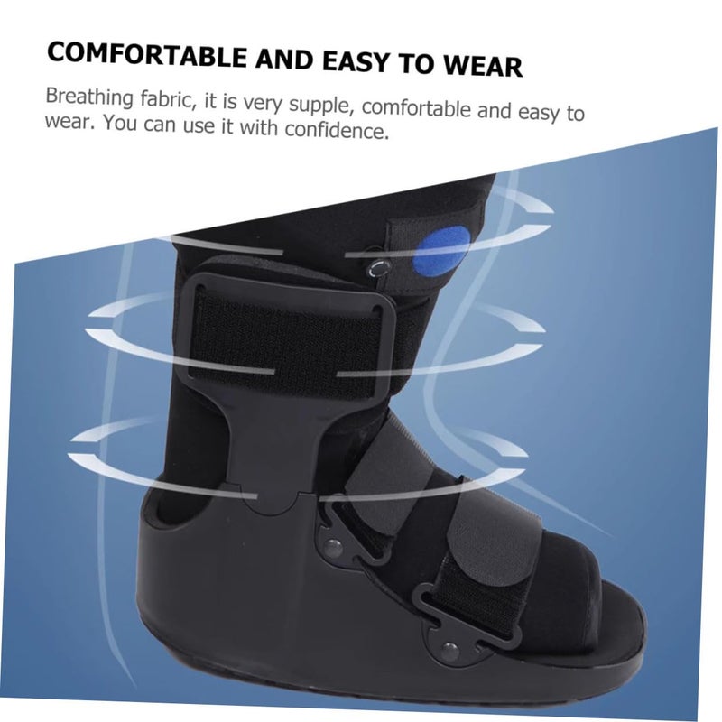 VICASKY Ankle Fixed Shoe Short Walking Boot with Inflatable Cushion, Foot Protection Shoe for Injured Foot, Ankle Brace for Post-surgery Support in Adults - Image 3
