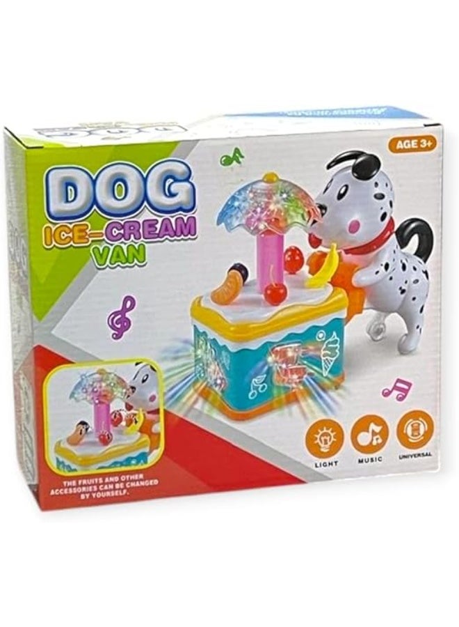 شاحنة ايس كريم للكلاب، لعبة الموسيقى والضوء، للبنات والاولاد الصغار - Image 2