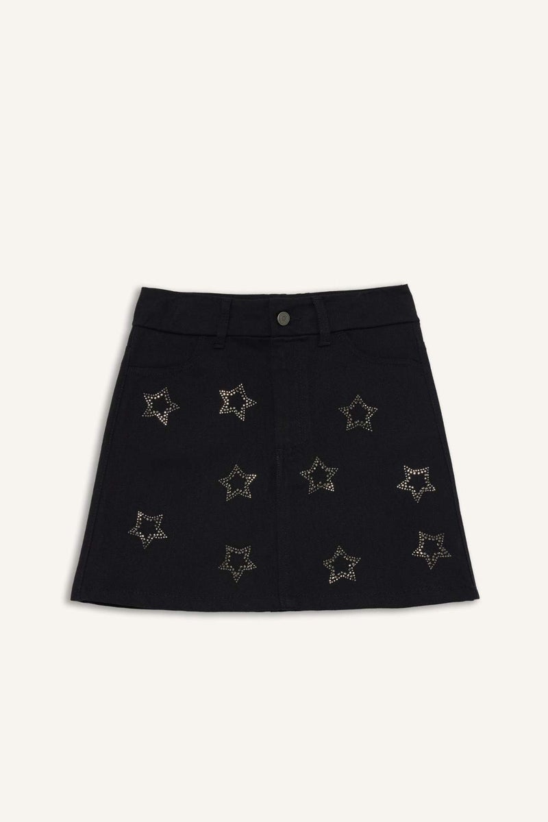 DeFacto Girl Star Pattern Gabardine Skirt - Image 4