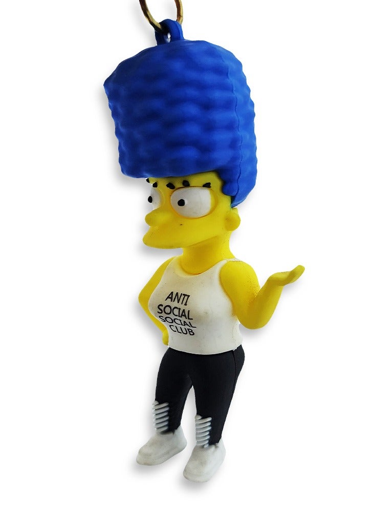 Generic Keychain Simpsons 2 Cartoon Character 3D Silicone Charm Key and bag medallion , elegant birthday gift choice for boys and girls  - Image 3