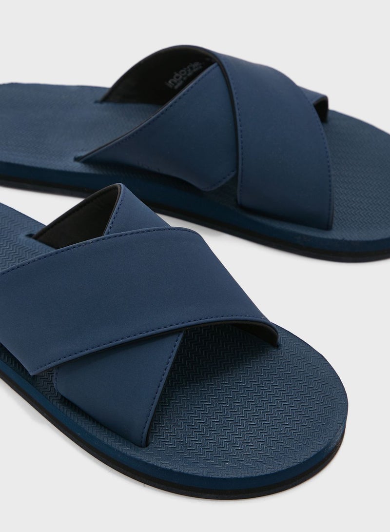 indosole - Casual Cross Strap Sandals - Image 1