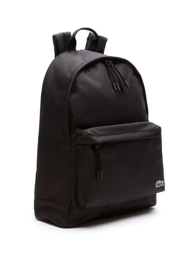لاكوست حقيبة ظهر سوداء مطرزة بشعار - Image 3