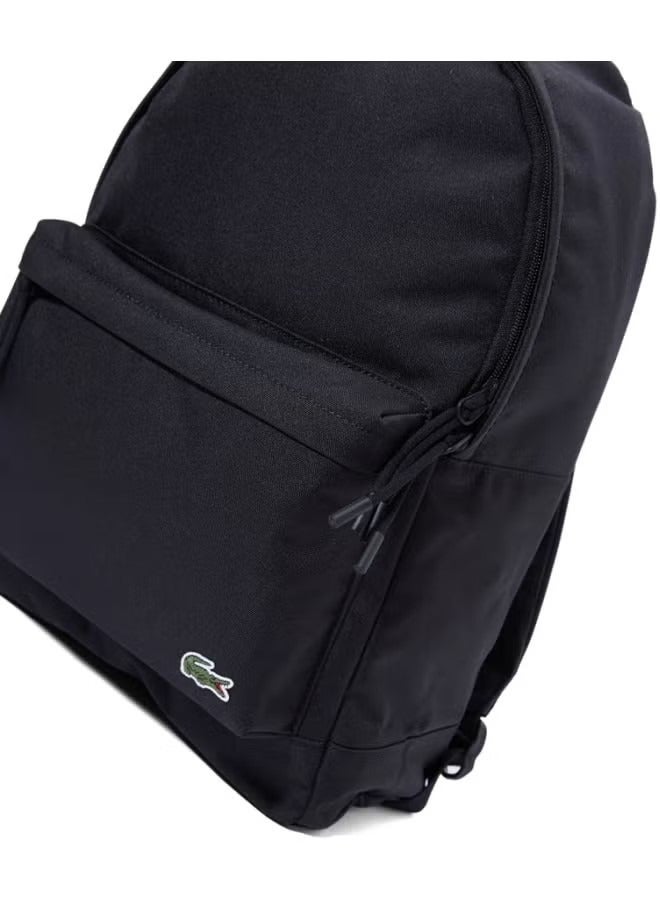 لاكوست حقيبة ظهر سوداء مطرزة بشعار - Image 4