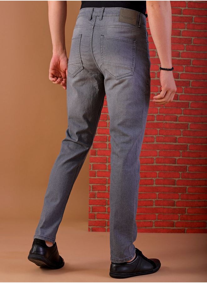 The Indian Garage Co Men Slim Fit Solid Mid-Rise Jeans  - Image 2