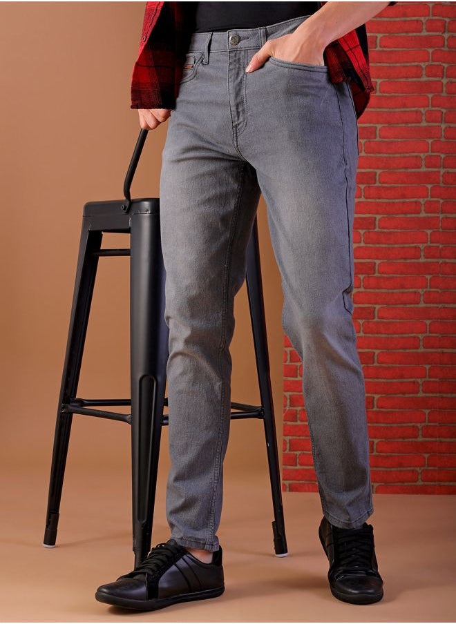 The Indian Garage Co Men Slim Fit Solid Mid-Rise Jeans  - Image 1