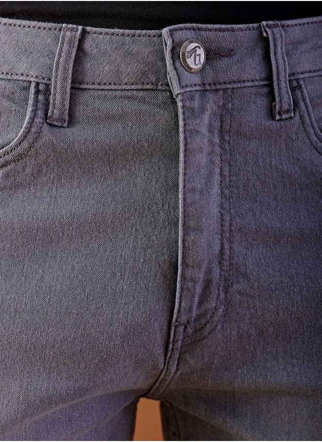 The Indian Garage Co Men Slim Fit Solid Mid-Rise Jeans  - Image 5