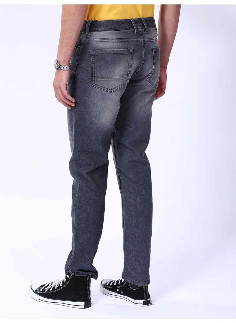 شركة المرآب الهندية Men Grey Cotton Slim Fit Jeans