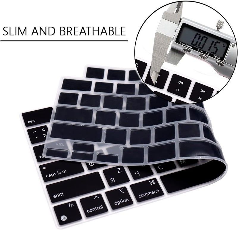 WYGCH Russian Keyboard Cover For MacBook Air 2025-2022 34.5cm 38.1cm M4 M3 M2 A3240 A3241 A3113/A3114/A2681/A2941; Pro 2025-2021 35.6 16 cm 1 inch 2.4 inch inch cm M4 M4 3 M2 M1 - Image 3