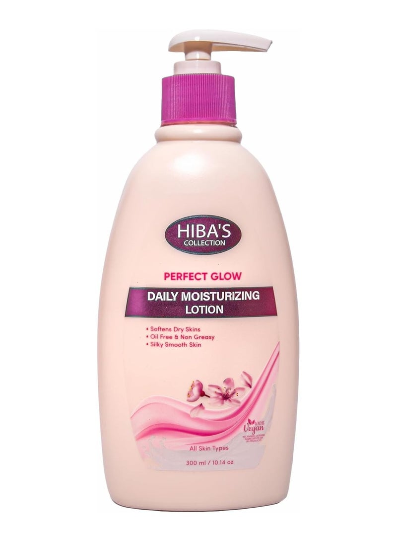 HIBA'S COLLECTION Perfect Glow Daily Moisturizing Lotion for All Type of Skins Oil Free & Non Greasy 300ml 10.14 oz - Image 1