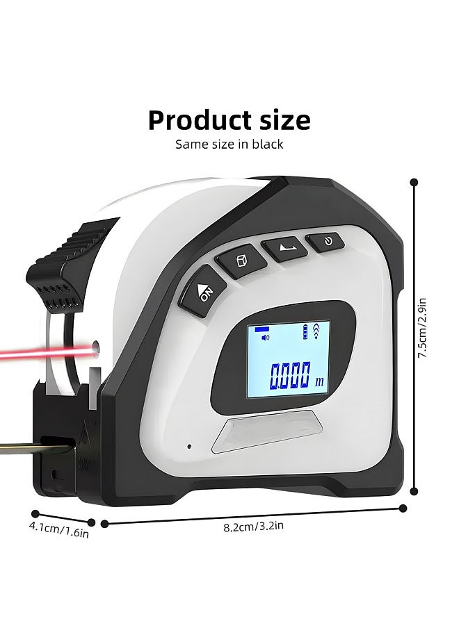 Generic 2 in 1 Digital Tape Measure with 130ft/40m Laser Distance Meter 16ft/5m Retractable AutoLock Measuring Tape Portable Electronic Tape Measure  - Image 3