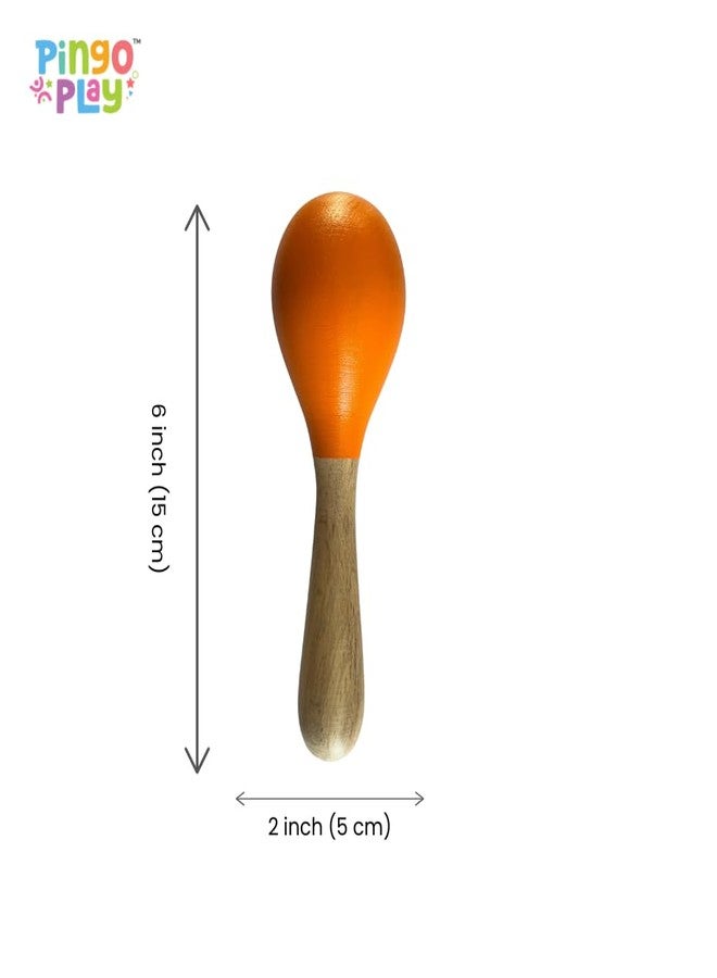 Pingo Play Premium Wooden Maracas Rattle | Montessori Musical Toy for Babies & Toddlers | Sensory Awareness Toy for Toddlers 3 Months+ (Pack of 2) - Image 5