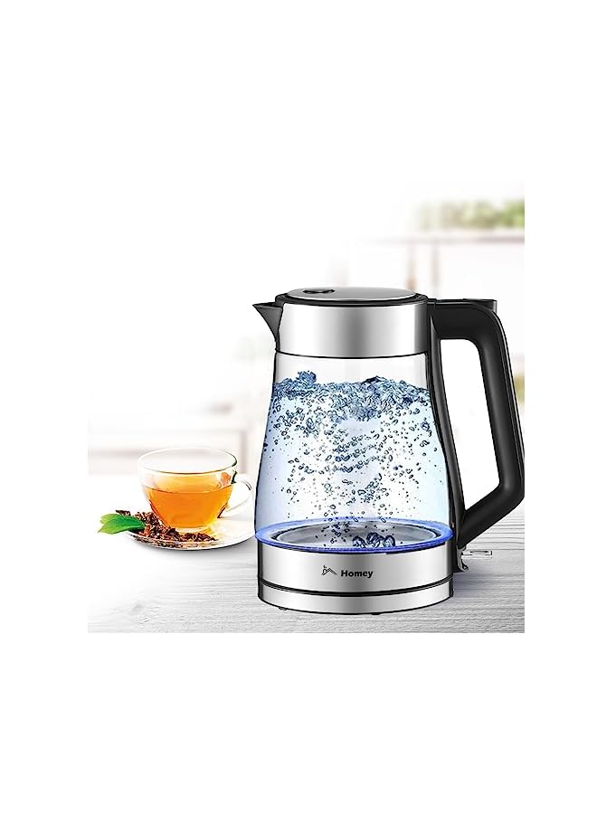Homey Electric Tea Kettle - Fast Boiling, Easy Cleaning, 1.7L Capacity, Boil Dry Protection, LED Indicator Ring  - Image 2