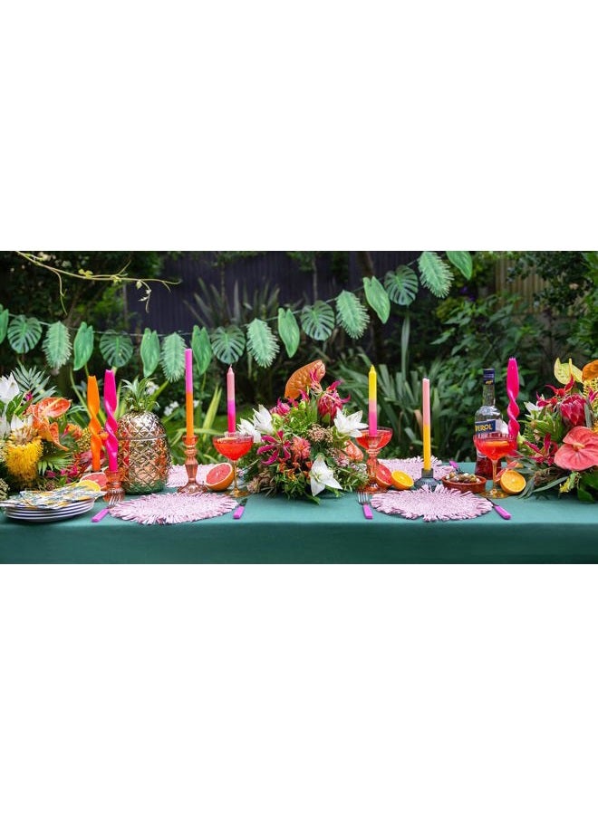 Talking Tables Pack of 12 Tropical Paper Plates - Palm Leaf Disposable Tableware for Kid's Jungle Party, Hawaiian Theme, Summer Luau, Green - Image 4