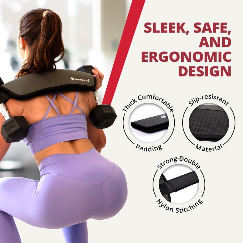 Bellabooty Gray OG Hip Thrust Belt â€“ Weight Lifting Belt for Women â€“ Booty Bands Compatible â€“ Slip-Resistant Padding â€“ Lifting Belt for Dumbbells, Kettlebells, Plates â€“ Home Gym & Workout Equipment - Image 3
