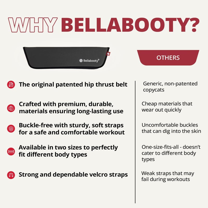 Bellabooty Gray OG Hip Thrust Belt â€“ Weight Lifting Belt for Women â€“ Booty Bands Compatible â€“ Slip-Resistant Padding â€“ Lifting Belt for Dumbbells, Kettlebells, Plates â€“ Home Gym & Workout Equipment - Image 4