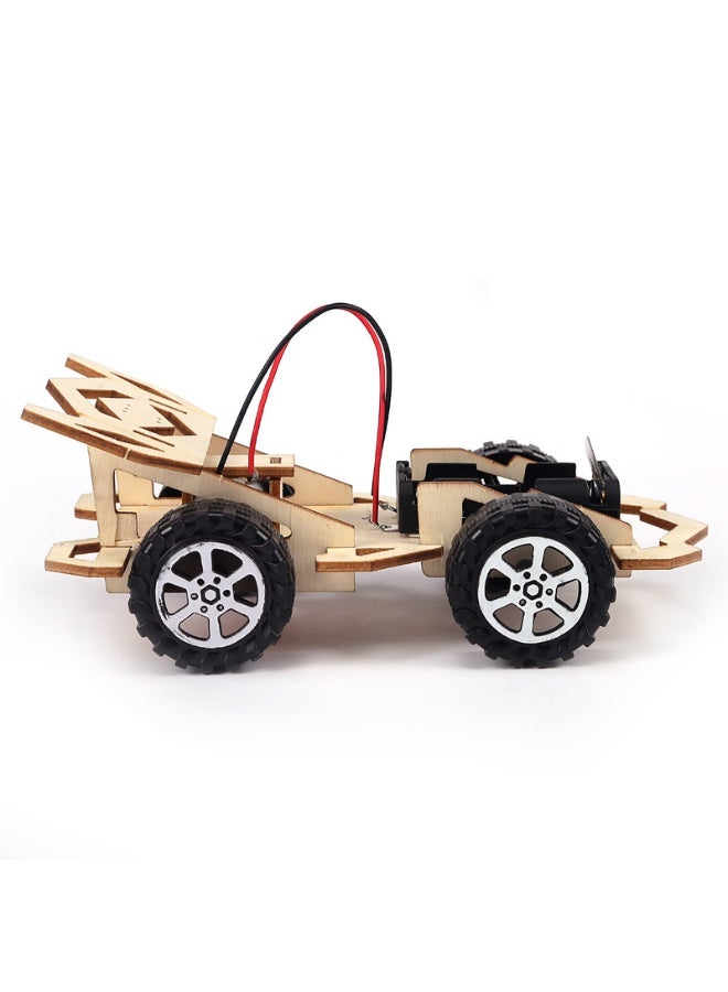 DIY Wooden Children's Car Model Kit with Motor and Easy to Assemble Parts Build Your Own Fun Educational and Motorized Vehicle for Creative Play - Image 2
