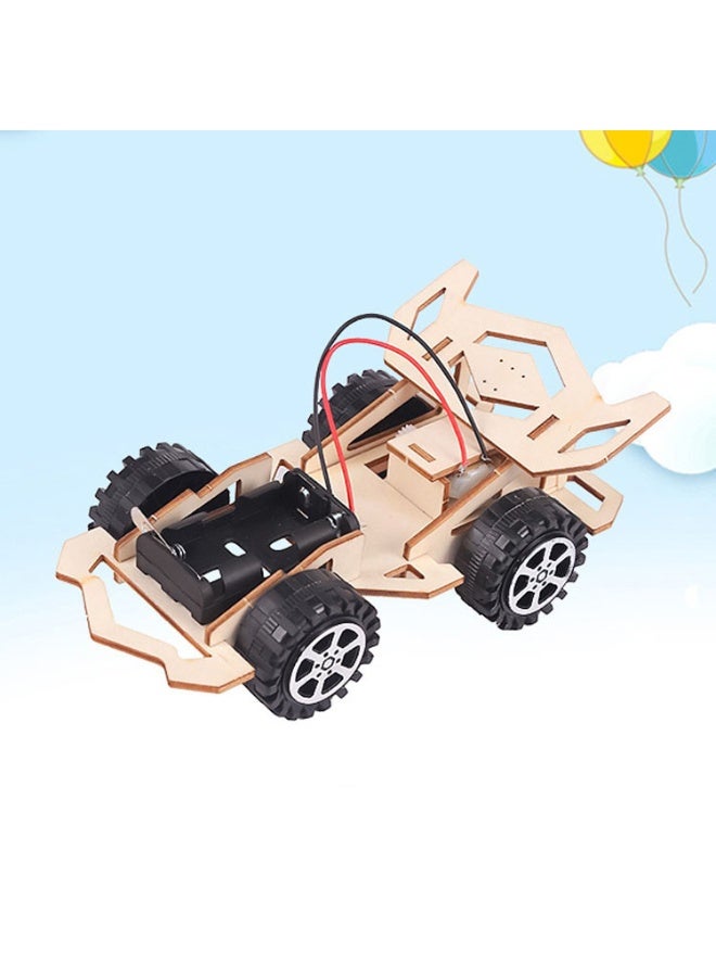 DIY Wooden Children's Car Model Kit with Motor and Easy to Assemble Parts Build Your Own Fun Educational and Motorized Vehicle for Creative Play - Image 1