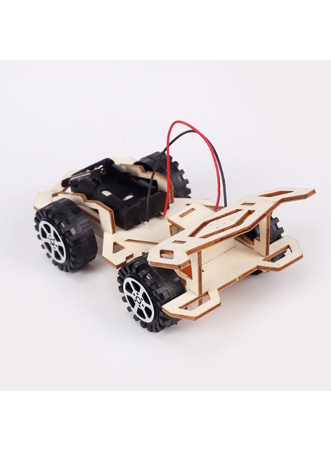 DIY Wooden Children's Car Model Kit with Motor and Easy to Assemble Parts Build Your Own Fun Educational and Motorized Vehicle for Creative Play - Image 3