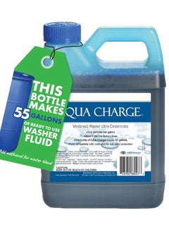 Sanco Industries Aqua Charge - Ultra Concentrated WIndshield Washer Fluid - Makes 55 Gallons - 32 Ounce Bottle  - Image 1