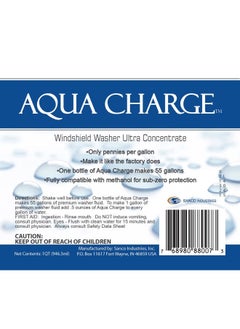 Sanco Industries Aqua Charge - Ultra Concentrated WIndshield Washer Fluid - Makes 55 Gallons - 32 Ounce Bottle  - Image 2