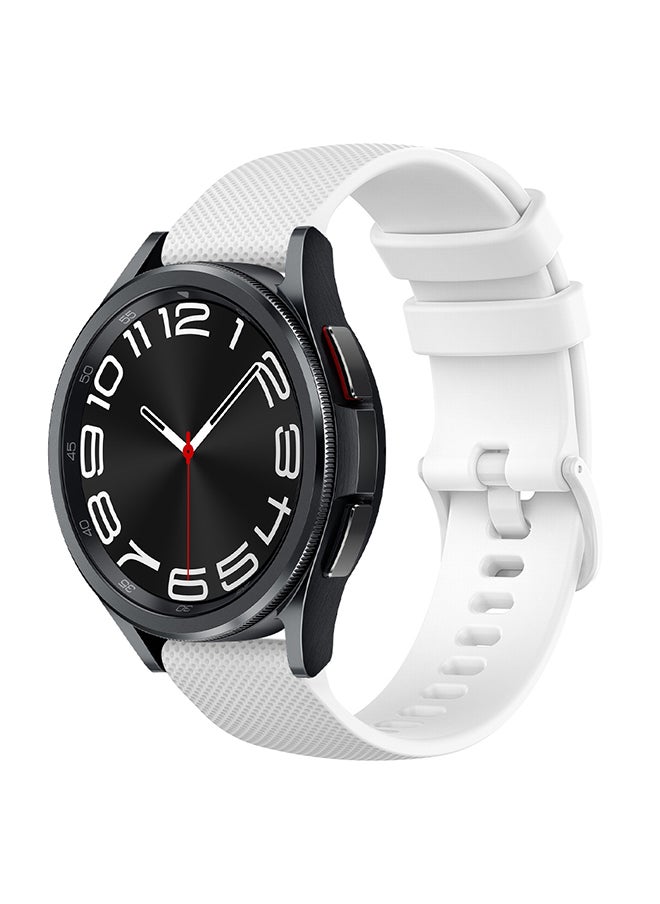 O Ozone Silicone Bands For Samsung Galaxy Watch 3 45mm Galaxy Watch 46mm , 22mm Silicone Sports Replacement Strap with Metal Buckle for Women Men- White  - Image 1
