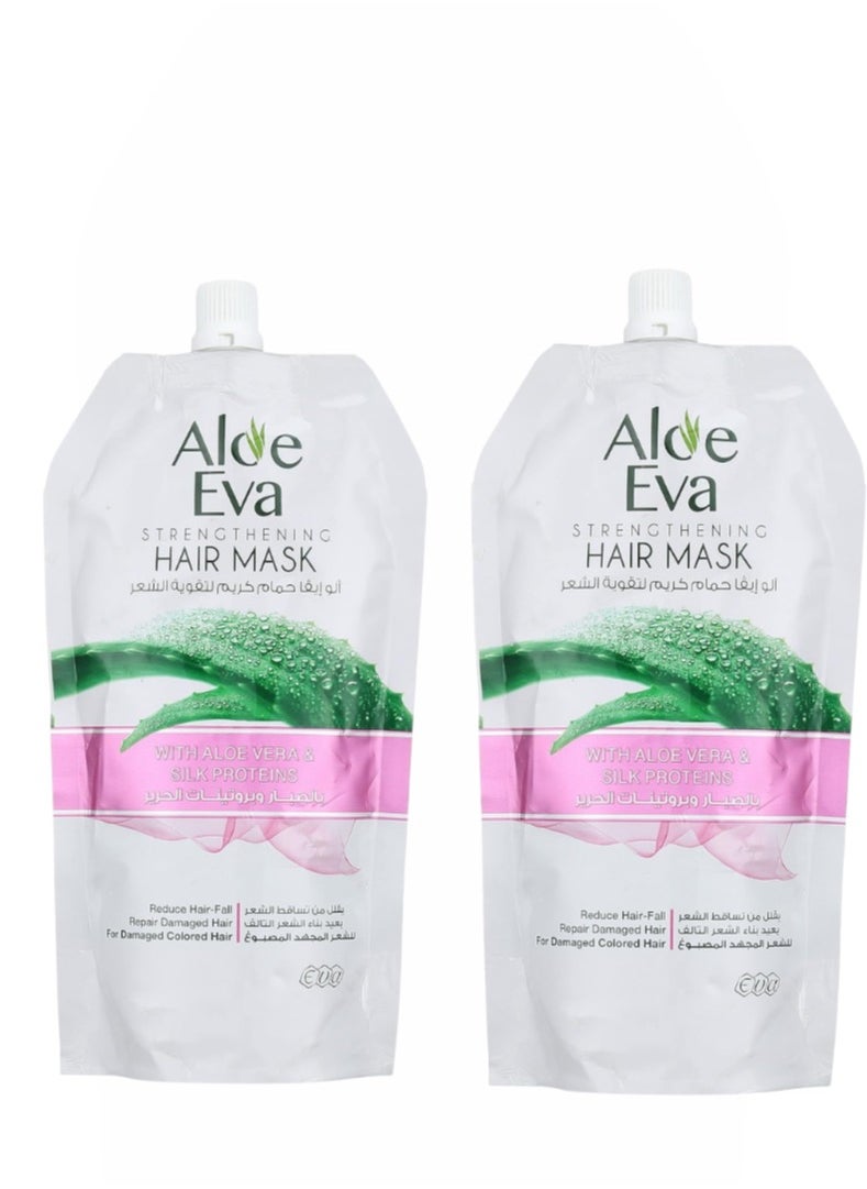 Aloe Eva - Aloe Eva Hair Mask Pouch With Aloe Vera & Silk Proteins  250gm 1+1 - Image 1
