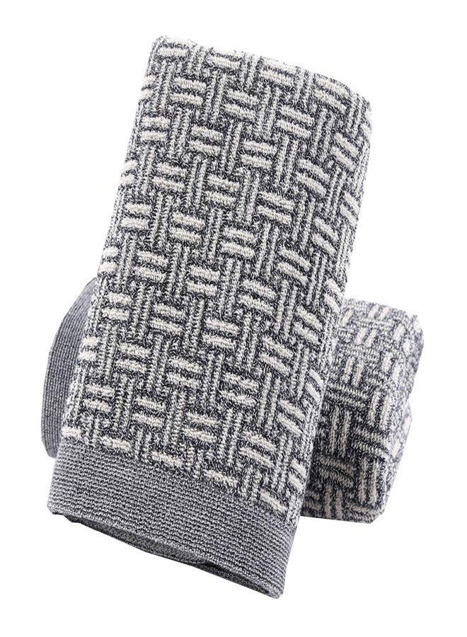 Pidada Hand Towels Set of 2 100% Cotton Checkered Pattern Absorbent Soft Decorative Towel for Bathroom (Gray) - Image 1