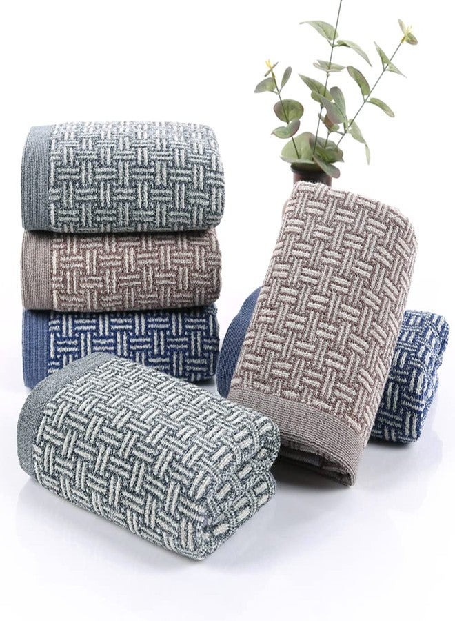 Pidada Hand Towels Set of 2 100% Cotton Checkered Pattern Absorbent Soft Decorative Towel for Bathroom (Gray) - Image 3
