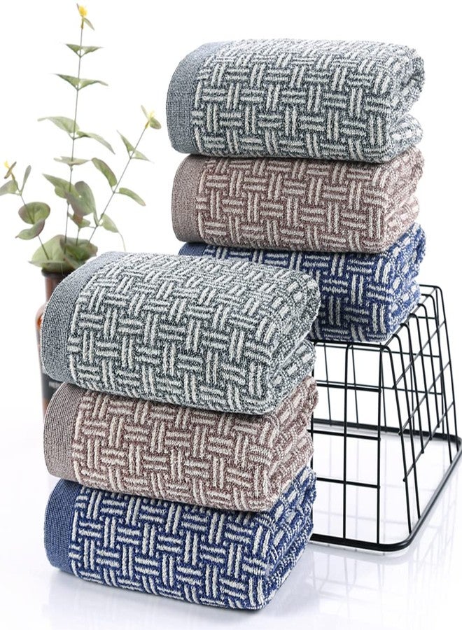 Pidada Hand Towels Set of 2 100% Cotton Checkered Pattern Absorbent Soft Decorative Towel for Bathroom (Gray) - Image 5